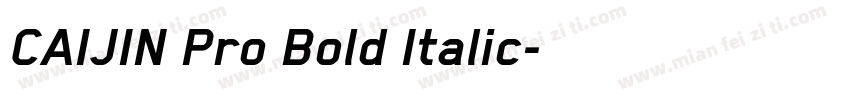 CAIJIN Pro Bold Italic字体转换